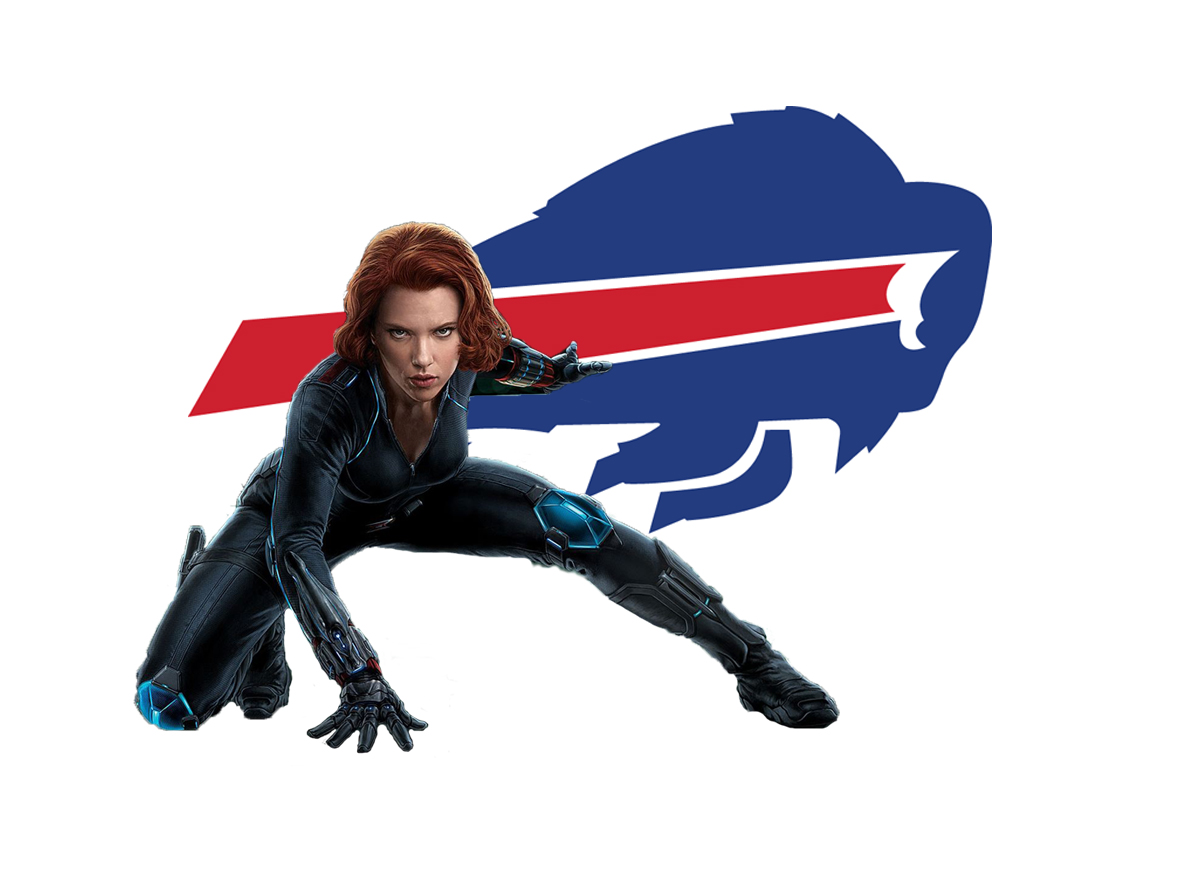 Buffalo BillsBlack Widow Logo vinyl decal